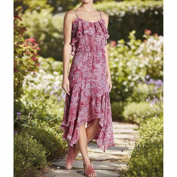 Parker Dresses & Skirts - PARKER PRINTED HANDKERCHIEF HEM DRESS